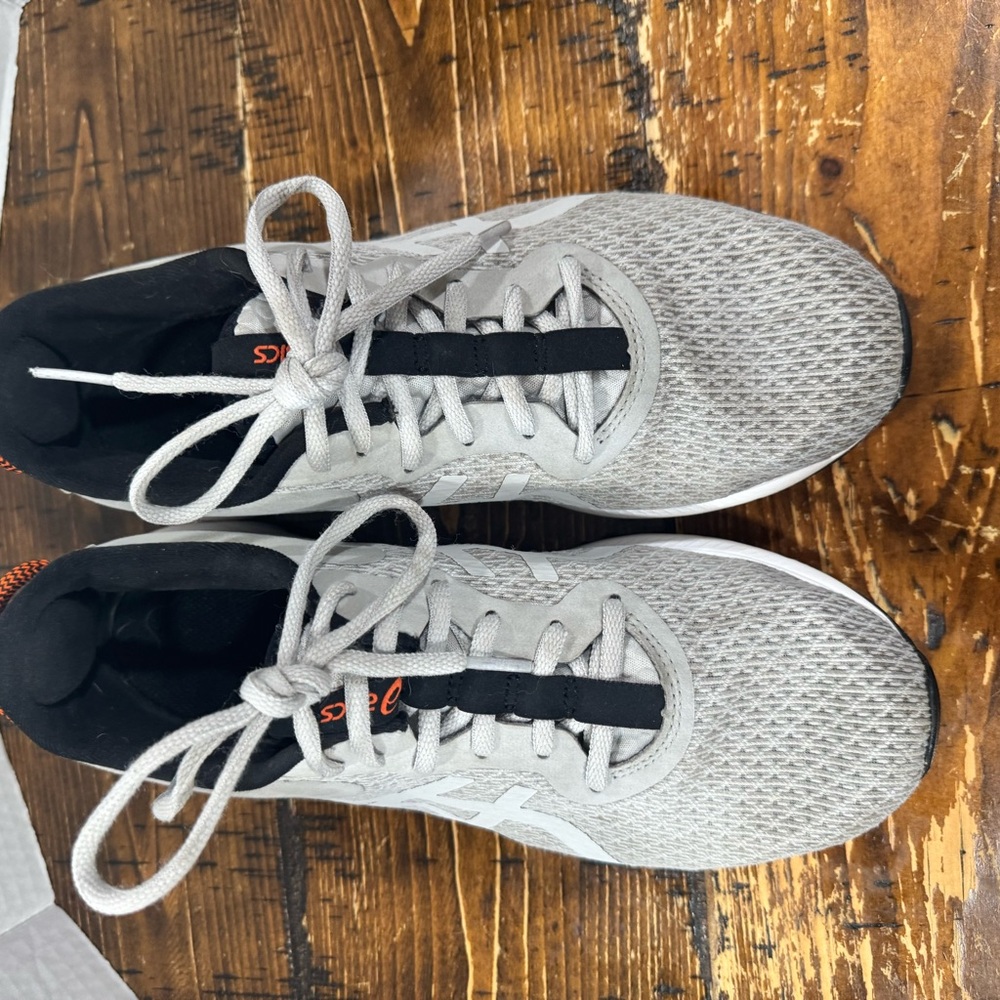Asics Gray and Black Athletic Shoes Modern Design